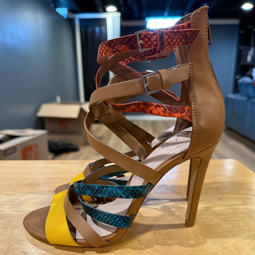 Color Pop Alert! ALDO Strappy Heels - Size 6.5